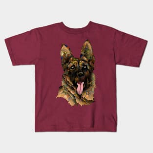 Wild German Shepherd Kids T-Shirt